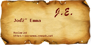 Joó Emma névjegykártya